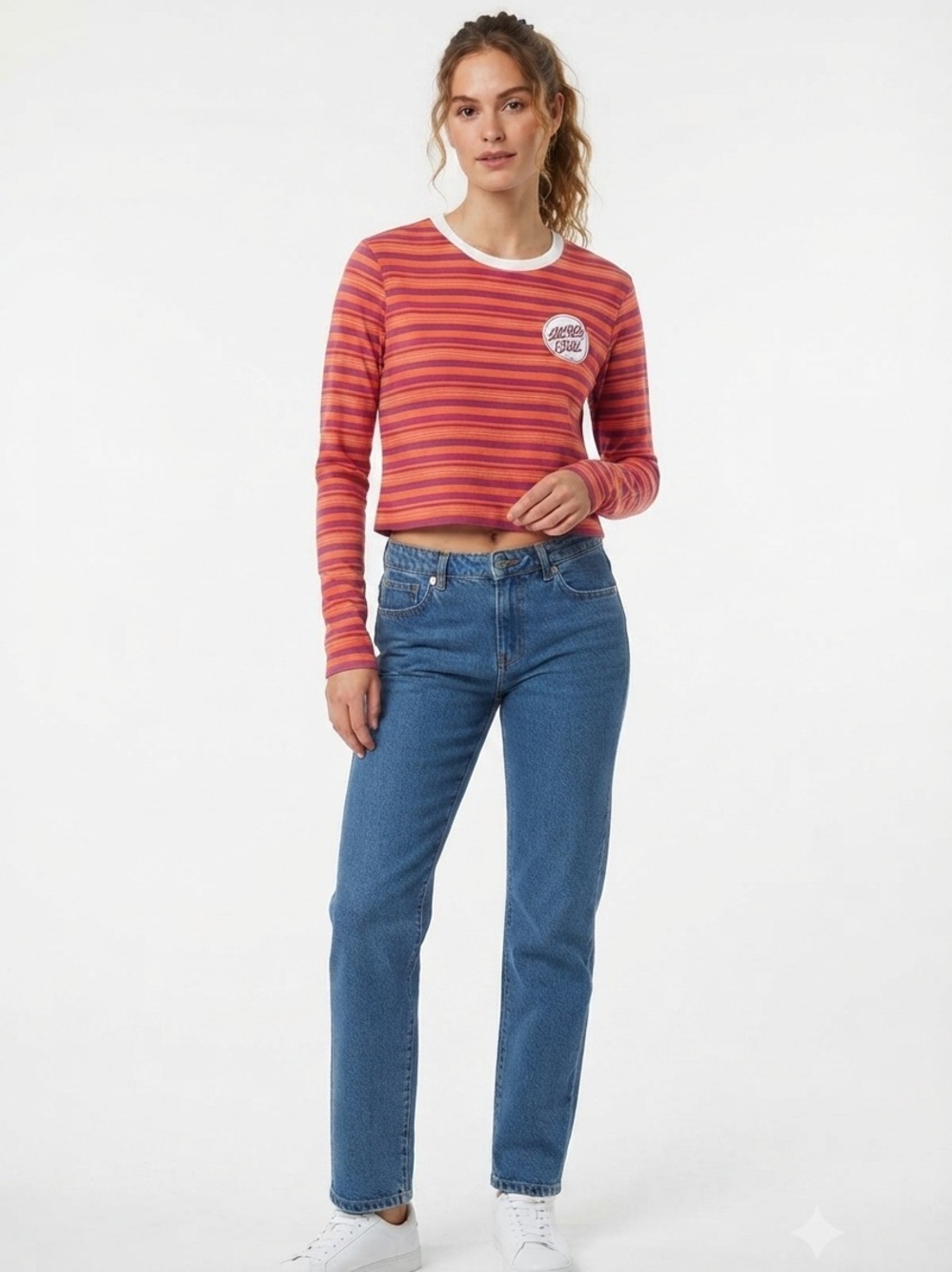 Santa Cruz Skateboards Stripe Ringed Dot Boyfriend Ringer Long sleeve tee - Picture 10 of 13